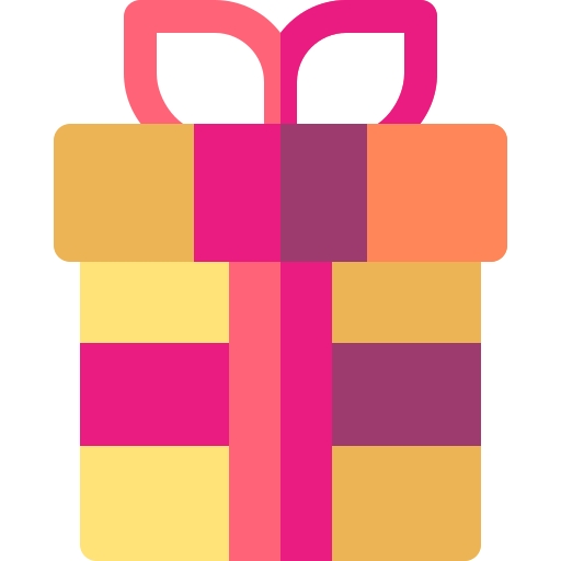caja de regalo Basic Rounded Flat icono