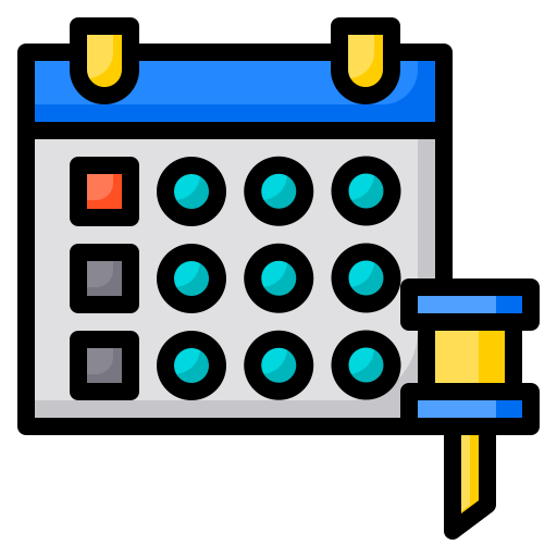 달력 Phatplus Lineal Color icon