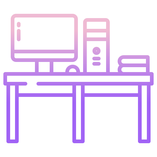 Desk Icongeek26 Outline Gradient icon