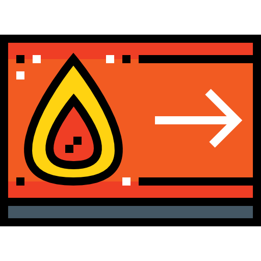 segno di fuoco Detailed Straight Lineal color icona