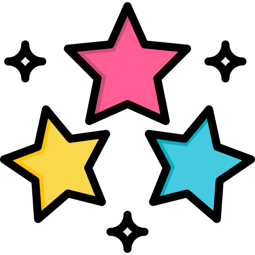 estrellas Special Lineal color icono