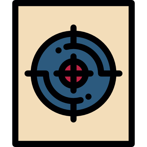 射撃対象 Detailed Rounded Lineal color icon