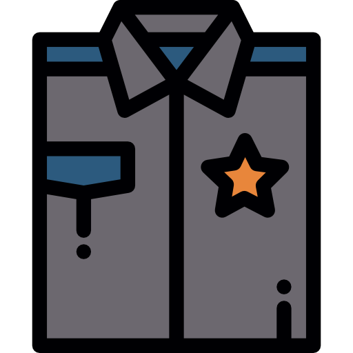 polizeiuniform Detailed Rounded Lineal color icon
