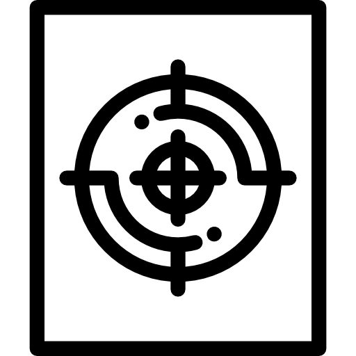 blanco de tiro Detailed Rounded Lineal icono