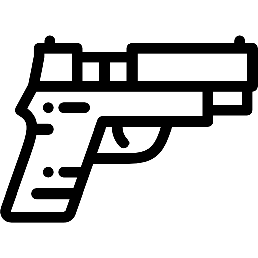 Pistol Detailed Rounded Lineal icon