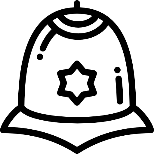 警察の帽子 Detailed Rounded Lineal icon