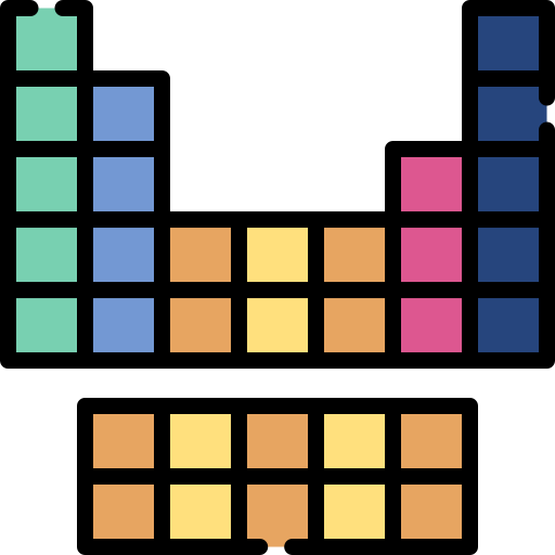 Periodic table Special Lineal color icon