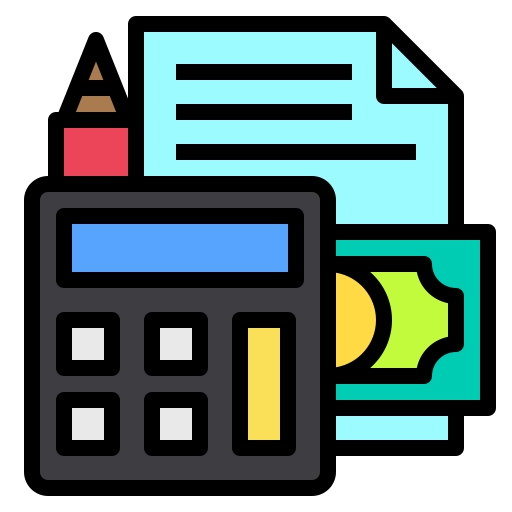 Calculator Payungkead Lineal Color icon