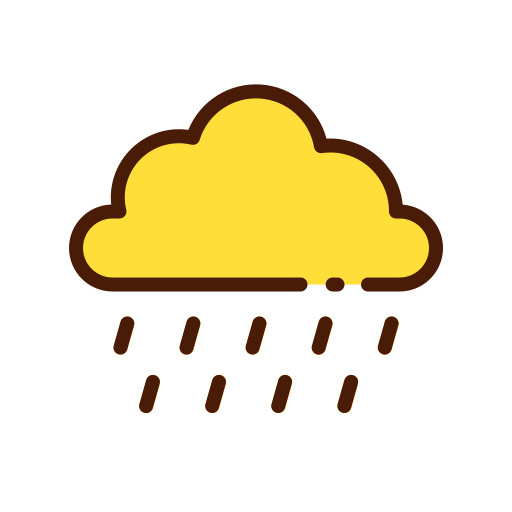 Rain Good Ware Lineal Color icon