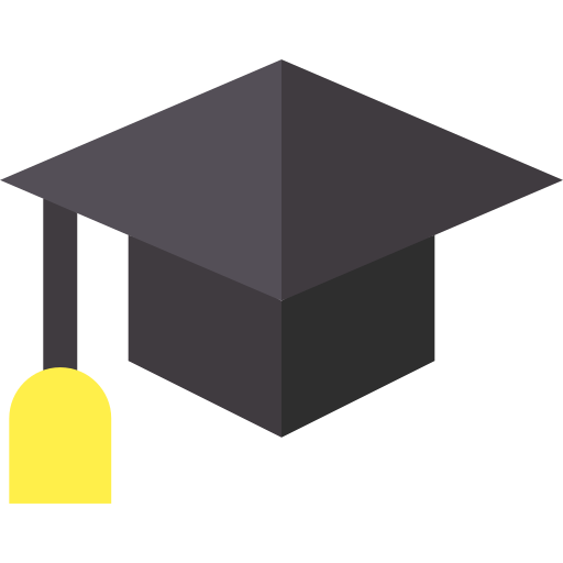 sombrero de graduacion Basic Straight Flat icono