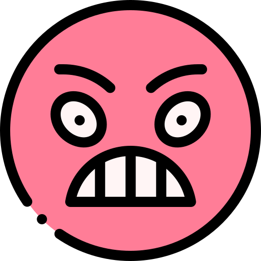 Angry Detailed Rounded Lineal color icon