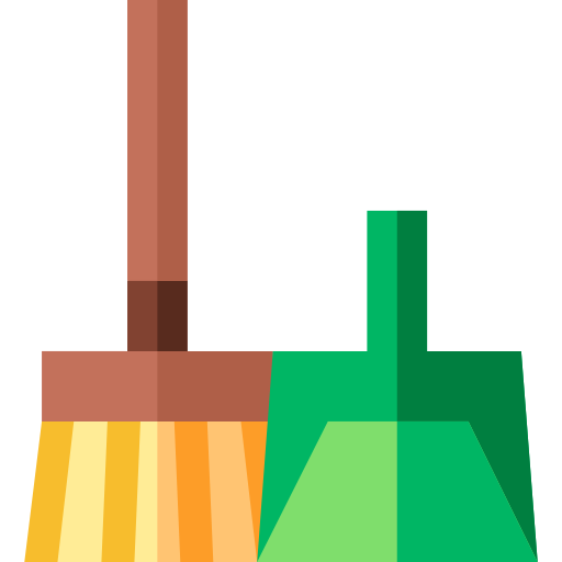 Broom Basic Straight Flat icon
