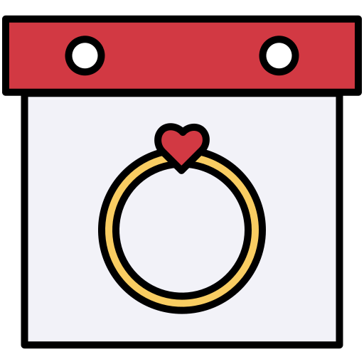 anillos de boda Generic Outline Color icono