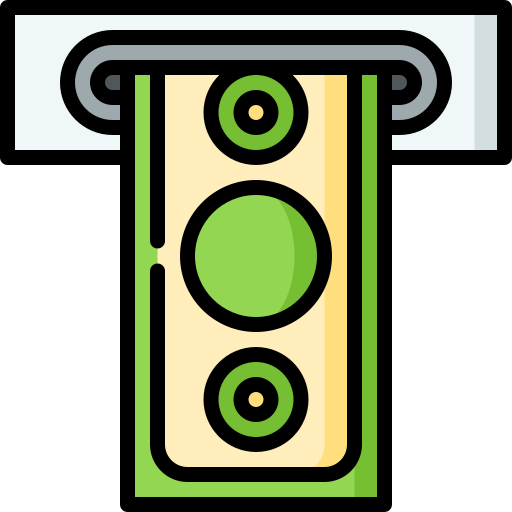 geldabhebung Special Lineal color icon