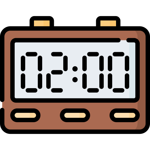 reloj digital Special Lineal color icono