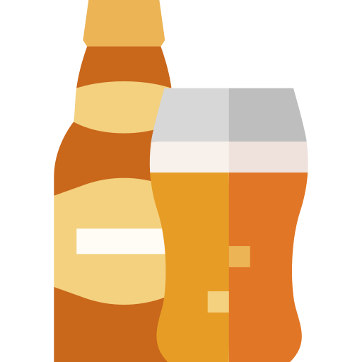 bouteille de bière Basic Straight Flat Icône