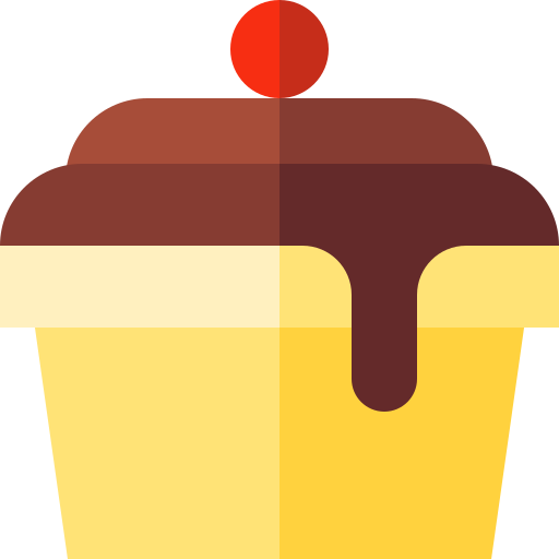 taza de helado Basic Straight Flat icono