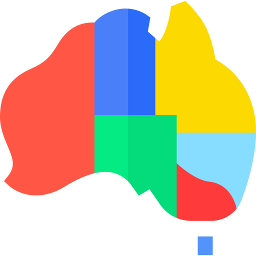 Australia Basic Straight Flat icon