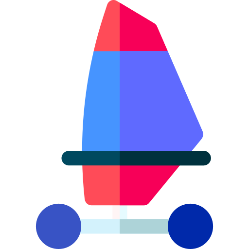 windsurfen Basic Rounded Flat icoon