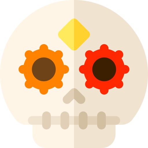 meksykańska czaszka Basic Rounded Flat ikona