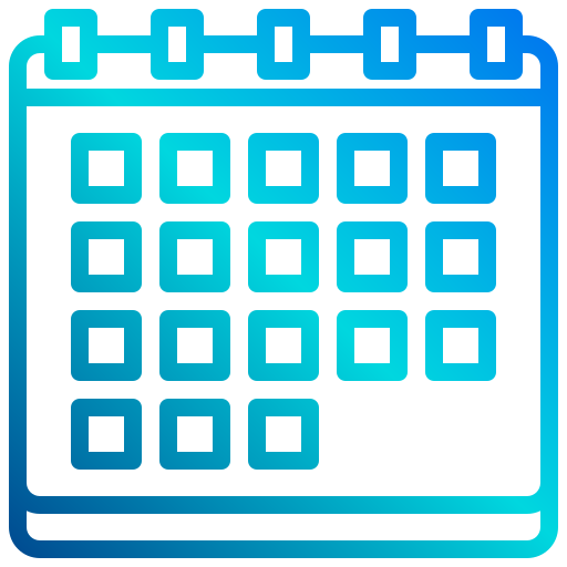 달력 xnimrodx Lineal Gradient icon