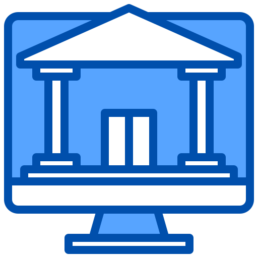 acesso a operações bancárias via internet xnimrodx Blue Ícone
