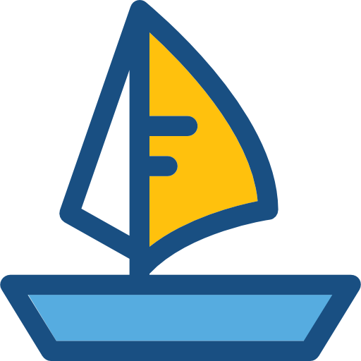 Sailboat Prosymbols Duotone icon