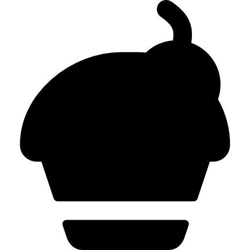 Cupcake Basic Rounded Filled icon