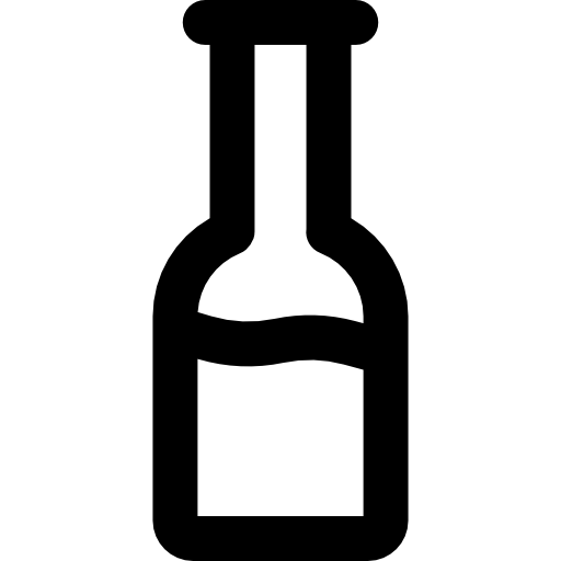Бутылка вина Basic Rounded Lineal иконка