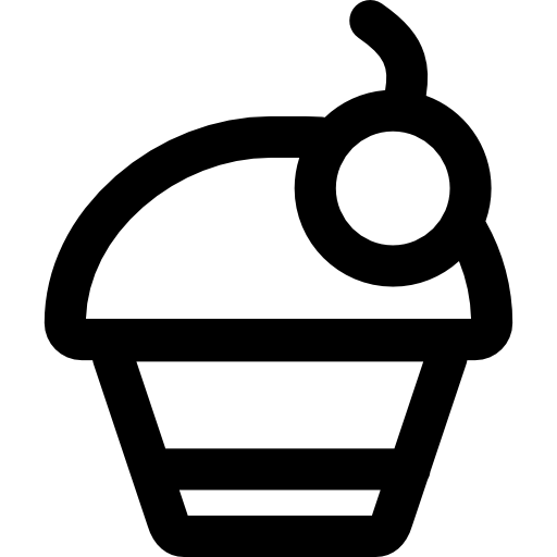 cupcake Basic Rounded Lineal icona
