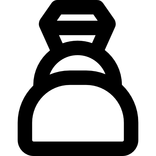 anel de noivado Basic Rounded Lineal Ícone