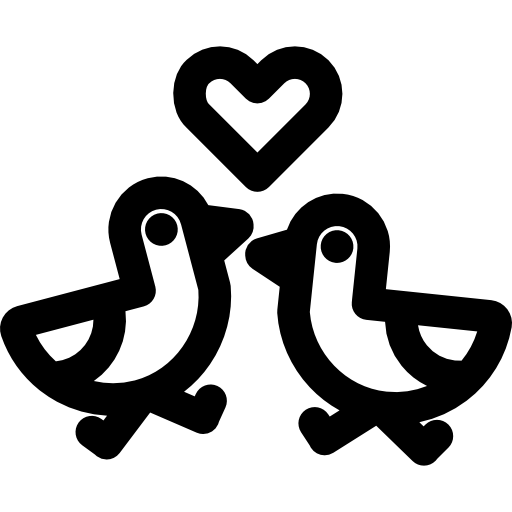 사랑 새 Basic Rounded Lineal icon