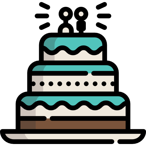 bolo de casamento Special Lineal color Ícone