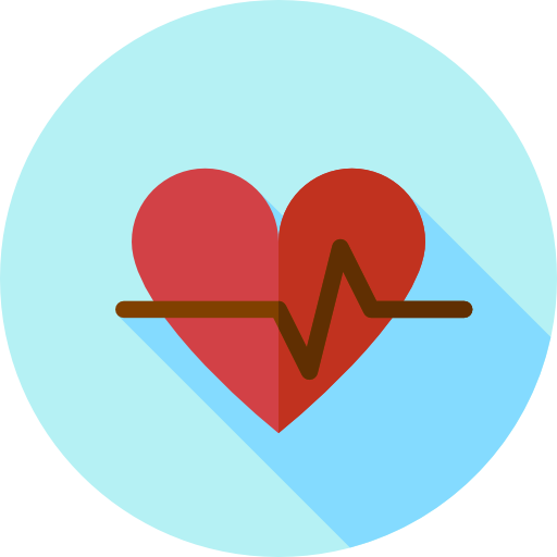 kardiogram Flat Circular Flat ikona