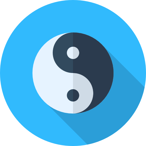 Yin yang Flat Circular Flat icon