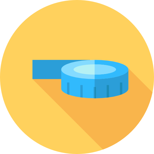 Measuring tape Flat Circular Flat icon