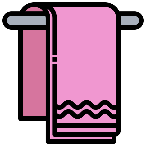Bath towel Generic Outline Color icon