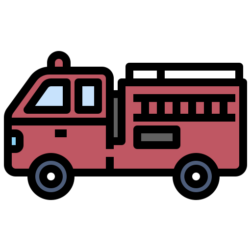 wóz strażacki Generic Outline Color ikona