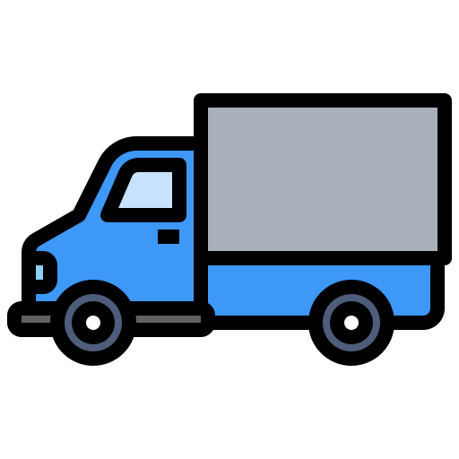 camión de reparto Generic Outline Color icono