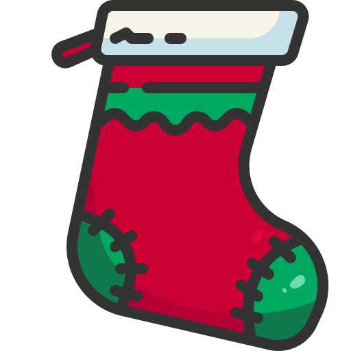 クリスマスソックス Generic Outline Color icon