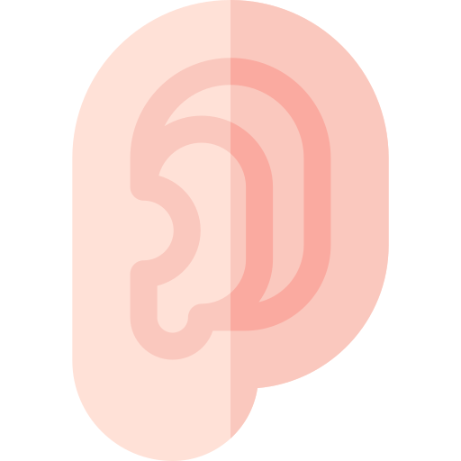 Ear Basic Rounded Flat icon