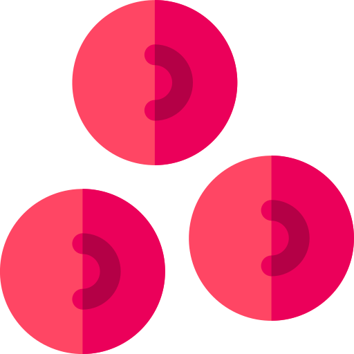 Red blood cells Basic Rounded Flat icon