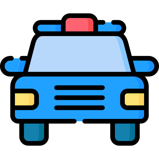 coche de policía Special Lineal color icono