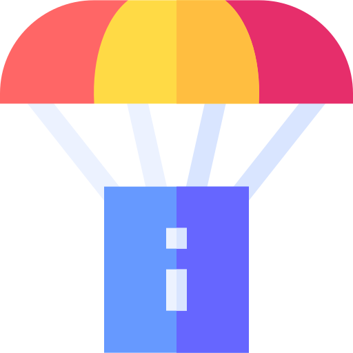 Parachute Basic Straight Flat icon