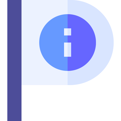 informatie punt Basic Straight Flat icoon