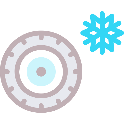 겨울용 타이어 Detailed color Lineal color icon
