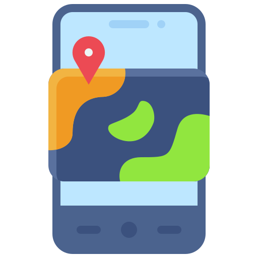 mapa mobilna Generic Flat ikona