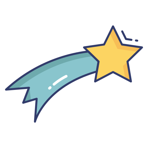 estrella fugaz Dinosoft Lineal Color icono