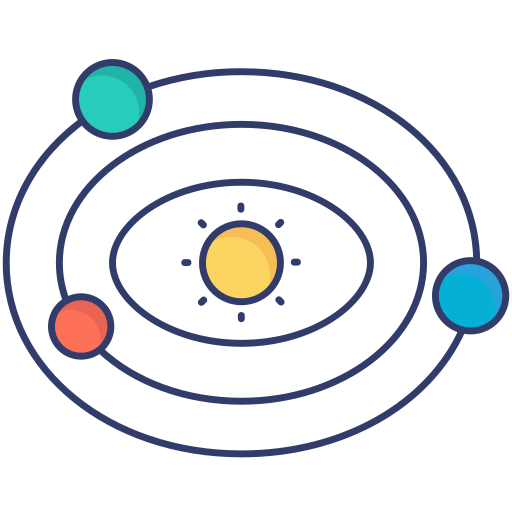 sistema solar Dinosoft Lineal Color icono