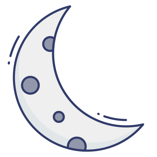 Half moon Dinosoft Lineal Color icon